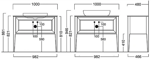 Тумба-умывальник напольная Kerama Marazzi Plaza Classic 100 1+1 капучино PL.C.100.1+1\\CAP+PL.wbi.55.1 Тумба-умывальник напольная Kerama Marazzi Plaza Classic 100 1+1 капучино PL.C.100.1+1\\CAP+PL.wbi.55.1