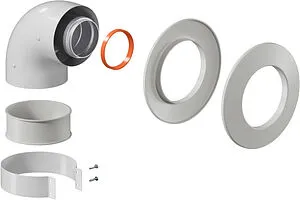 Колено стартовое коаксиальное Ø 60/100мм (алюм.) Krats K-01P, 1