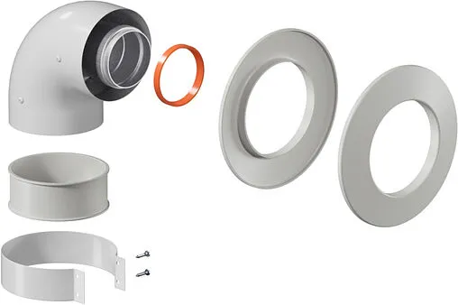 Колено стартовое коаксиальное Ø 60/100мм (алюм.) Krats K-01P