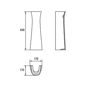 Пьедестал Cersanit President белый S-UM-P55/1-w Пьедестал Cersanit President белый S-UM-P55/1-w, 2