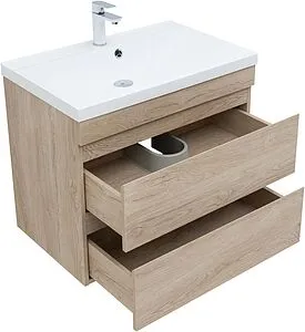 Тумба-умывальник подвесная Aquanet Нота New 75 дуб светлый 00334198+00204118 Тумба-умывальник подвесная Aquanet Нота New 75 дуб светлый 00334198+00204118, 4