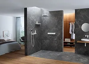 Шланговое подключение с держателем и полкой Hansgrohe Rainfinity Porter 500 L белый матовый/графит 26843700 Шланговое подключение с держателем и полкой Hansgrohe Rainfinity Porter 500 L белый матовый/графит 26843700, 3
