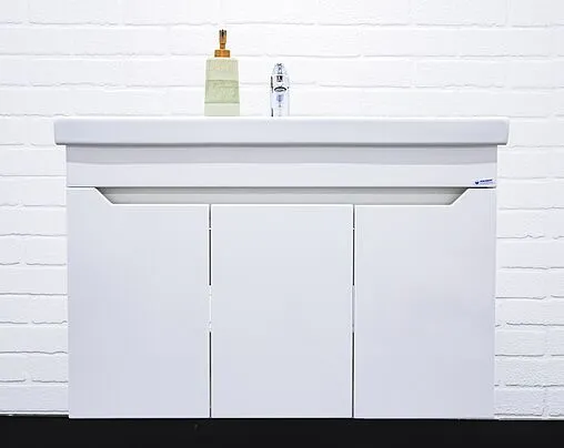 Тумба под умывальник подвесная Айсберг Мечта 80 белый DM2326T