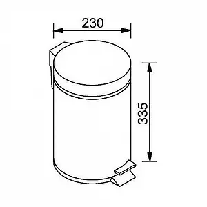 Ведро для мусора Aquanet хром 8073, 2