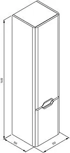Шкаф-пенал подвесной Isvea Fonte 35 чёрный 21SQ3214036I Шкаф-пенал подвесной Isvea Fonte 35 чёрный 21SQ3214036I, 2