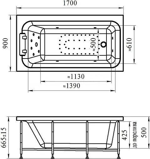 Ванна акриловая Radomir Хельга 170х90 1-01-0-0-1-045 Ванна акриловая Radomir Хельга 170х90 1-01-0-0-1-045