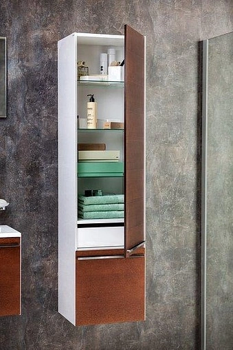 Шкаф-пенал подвесной Ravak Clear 40 R вишня/белый X000000764