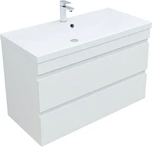 Тумба-умывальник подвесная Aquanet Нота New 100 белый глянец 00335420+00284116 Тумба-умывальник подвесная Aquanet Нота New 100 белый глянец 00335420+00284116, 5