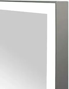 Зеркало с подсветкой Continent Life Led 50x70 с часами, с подогревом серый, 3