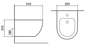 Биде подвесное Aquatek Европа черный матовый AQ1016-MB, 2