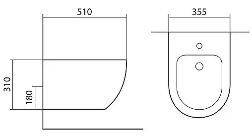 Биде подвесное Aquatek Европа черный матовый AQ1016-MB
