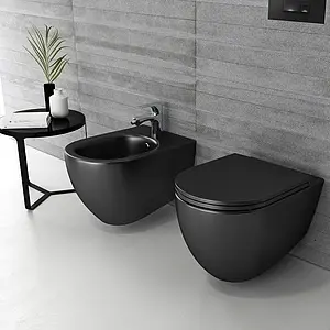 Унитаз подвесной безободковый ISVEA Infinity черный матовый 10NF02001SV-2N Унитаз подвесной безободковый ISVEA Infinity черный матовый 10NF02001SV-2N, 4