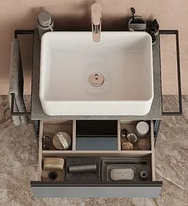 Тумба-умывальник подвесная Roca Domi 60 синий ZRU9307867+ Тумба-умывальник подвесная Roca Domi 60 синий ZRU9307867+, 5