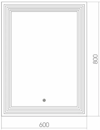 Зеркало с подсветкой Aquanika Quadro 60 AQQ6080RU06