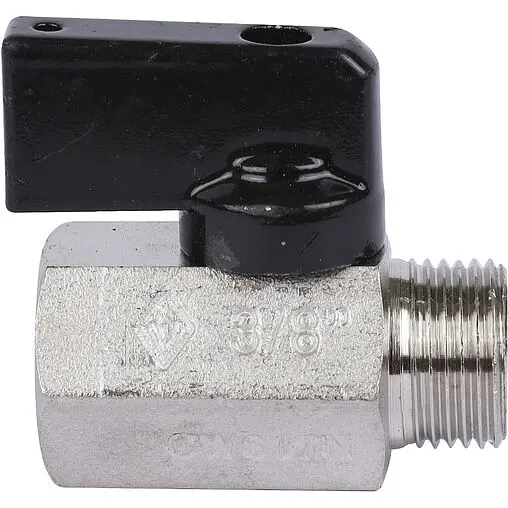 Кран шаровый мини ⅜&quot;в x ⅜&quot;н Bugatti Kansas 08050011