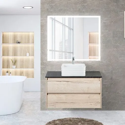 Зеркало с подсветкой BelBagno 90x80 с подогревом SPC-GRT-900-800-LED-TCH-WARM