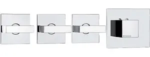 Термостат для 3 потребителей Bossini Rectangular хром Z033205.030, 1