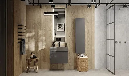 Тумба-умывальник подвесная Raval Facet 60 антрацит Fac.01.60/P/A/RL+Fac.08.60/Bet/RL