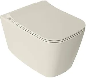 Унитаз подвесной безободковый ISVEA Vea Cubo слоновая кость 10VA02001SV-2K Унитаз подвесной безободковый ISVEA Vea Cubo слоновая кость 10VA02001SV-2K, 1