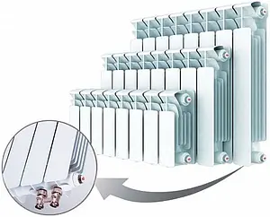 Радиатор биметаллический 11 секций нижнее правое подключение Rifar Base Ventil 500 RBVR50011, 4