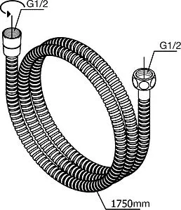 Шланг для душа Am.Pm 175см хром F0400300, 2