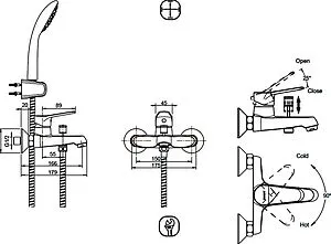 Смеситель для ванны Bravat Eco хром F6111147C-B Смеситель для ванны Bravat Eco хром F6111147C-B, 2