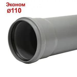 Труба канализационная внутренняя D=110мм L=2000мм Политэк Эконом 1102000т, 1