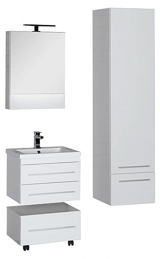 Шкаф-зеркало Aquanet Нота 58 L белый 00165370