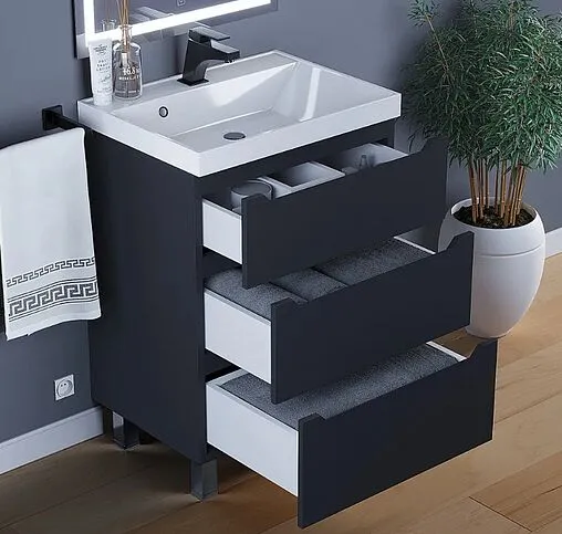 Тумба под умывальник напольная Uperwood UPD Tanos 60 чёрный 291020332