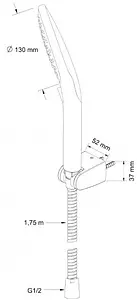 Душевой набор Swedbe Calypso хром 5087, 2
