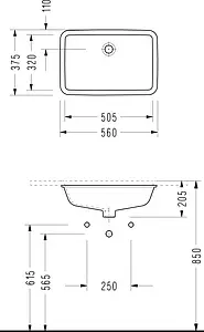 Раковина Serel 56 белый 0561 Раковина Serel 56 белый 0561, 2