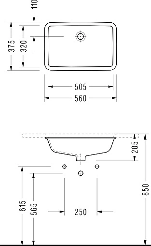 Раковина Serel 56 белый 0561 Раковина Serel 56 белый 0561