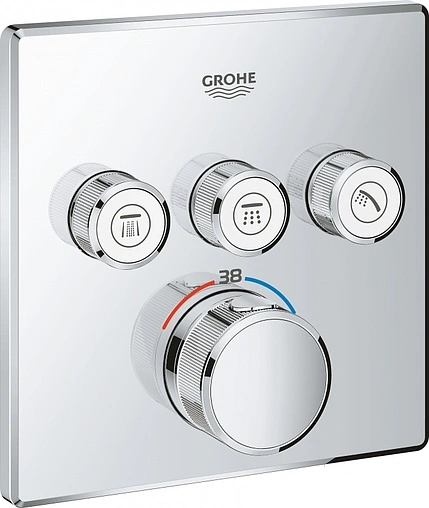 Термостат для 3 потребителей Grohe Grohtherm SmartControl хром 29126000