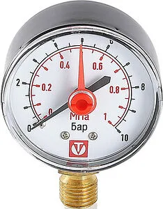 Манометр радиальный Valtec 50мм 10 бар ¼&quot; VT.TM50.D.02, 1