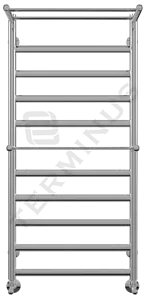 Полотенцесушитель водяной лесенка Terminus Хендрикс+ с полкой П11 500х1086 полированная сталь 4620768886867, 1