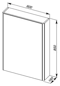 Шкаф-зеркало Aquanet Орлеан 60 R белый 00183076 Шкаф-зеркало Aquanet Орлеан 60 R белый 00183076, 2