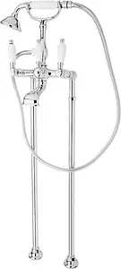 Смеситель для ванны напольный Cezares First хром/белый FIRST-VDP-01-Bi Смеситель для ванны напольный Cezares First хром/белый FIRST-VDP-01-Bi, 1