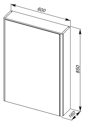 Шкаф-зеркало Aquanet Орлеан 60 R белый 00183076