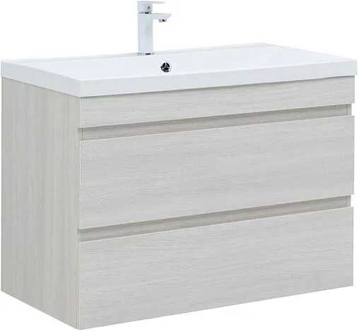 Тумба под умывальник подвесная Aquanet Нота New 100 дуб холден 00334206