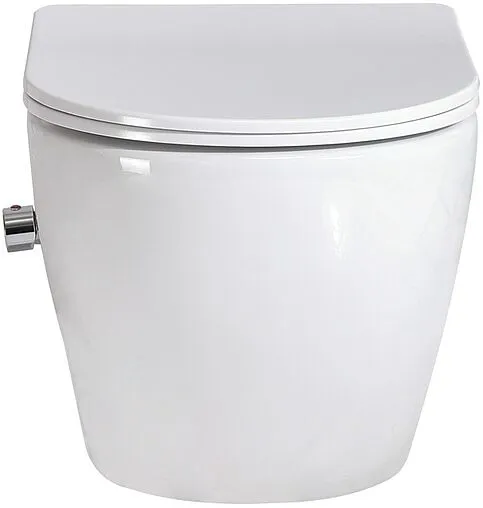 Унитаз подвесной безободковый с функцией биде и встроенным смесителем BelBagno Uno белый BB3105CHR-BS/SC