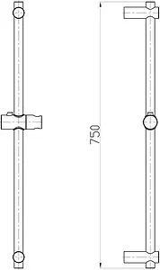 Душевая штанга BelBagno Nova сатин BB-SAC-IN Душевая штанга BelBagno Nova сатин BB-SAC-IN, 2