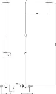 Душевая система со смесителем для ванны Timo Sahara хром SX-1115/00 new, 2