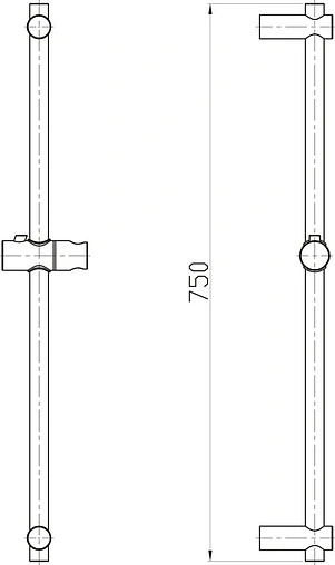Душевая штанга BelBagno Nova сатин BB-SAC-IN
