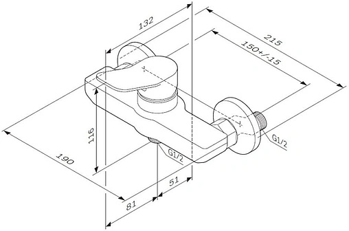 Смеситель для душа Am.Pm X-Joy хром F85A20000 Смеситель для душа Am.Pm X-Joy хром F85A20000