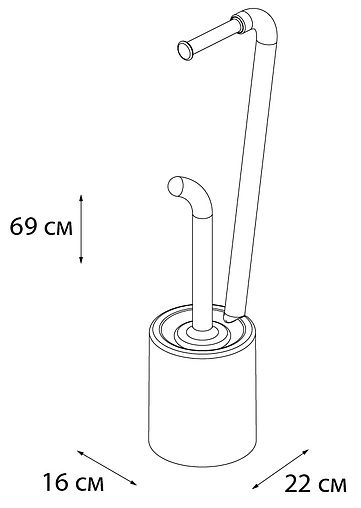 Ёршик для унитаза Fixsen Wendy белый/фиолетовый FX-7032-49