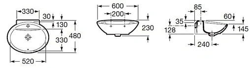 Раковина Roca Fontana 60 белый 327877000