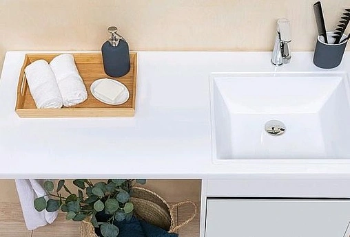 Тумба-умывальник напольная над стиральной машиной Aquanet Токио 120 R белый 00236917+00235500