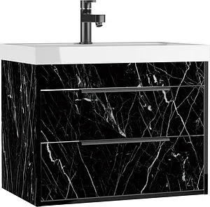 Тумба-умывальник подвесная Домино Forta 70 чёрный DF2503T+4670142930037, 1