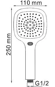 Лейка ручного душа Wasserkraft хром A065 Лейка ручного душа Wasserkraft хром A065, 2