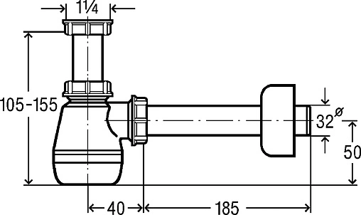 Сифон для биде Viega 5555K белый 120337